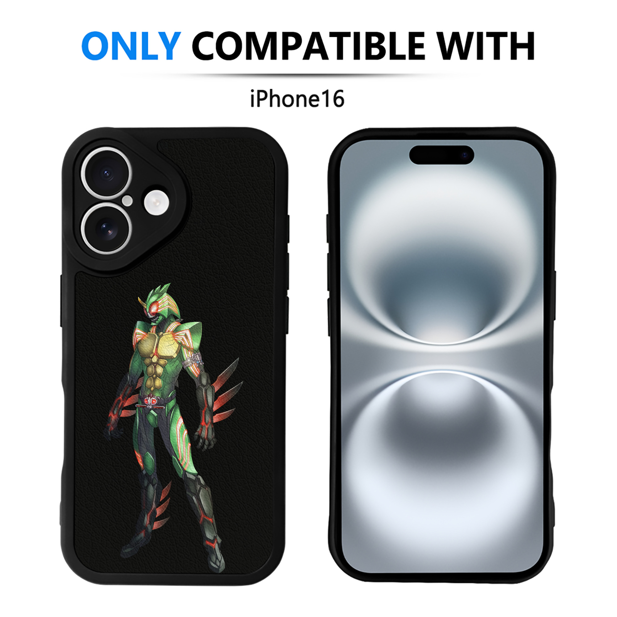 （画像用） ウルトラマン Ultraman 【iPhone 16シリーズ対応】シリコンスマホケース（レザー調） 材質：シリコン